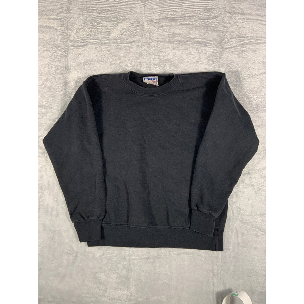 Hanes‎ Ultimate Cotton Print Pro Crewneck Sweatshirt Black Men's Size S Small